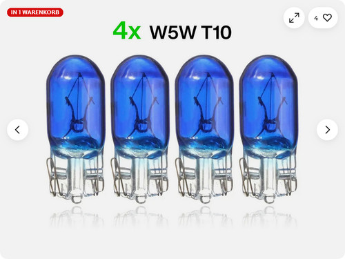 W5w t10 halogen look - 4x,