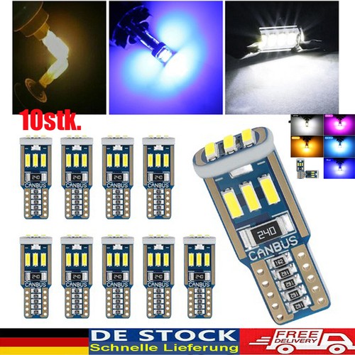 10pcs t10 canbus smd - w, led